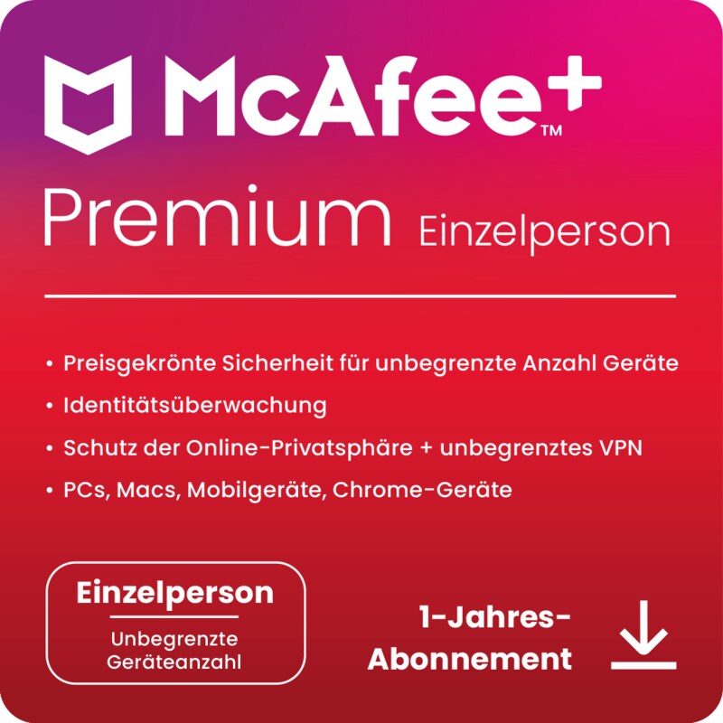 McAfee Plus Premium - Individual | Download & Produktschlüssel