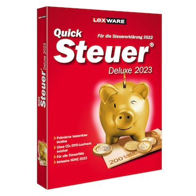 Pro 2023 günstig Kaufen-Lexware | Quicksteuer Deluxe 2023 | Box & Produktschlüssel. Lexware | Quicksteuer Deluxe 2023 | Box & Produktschlüssel <![CDATA[• Ideal für Privatpersonen und Gewerbetreibende • Inklusive Einnahmen-Überschussrechner und Umsatzsteue