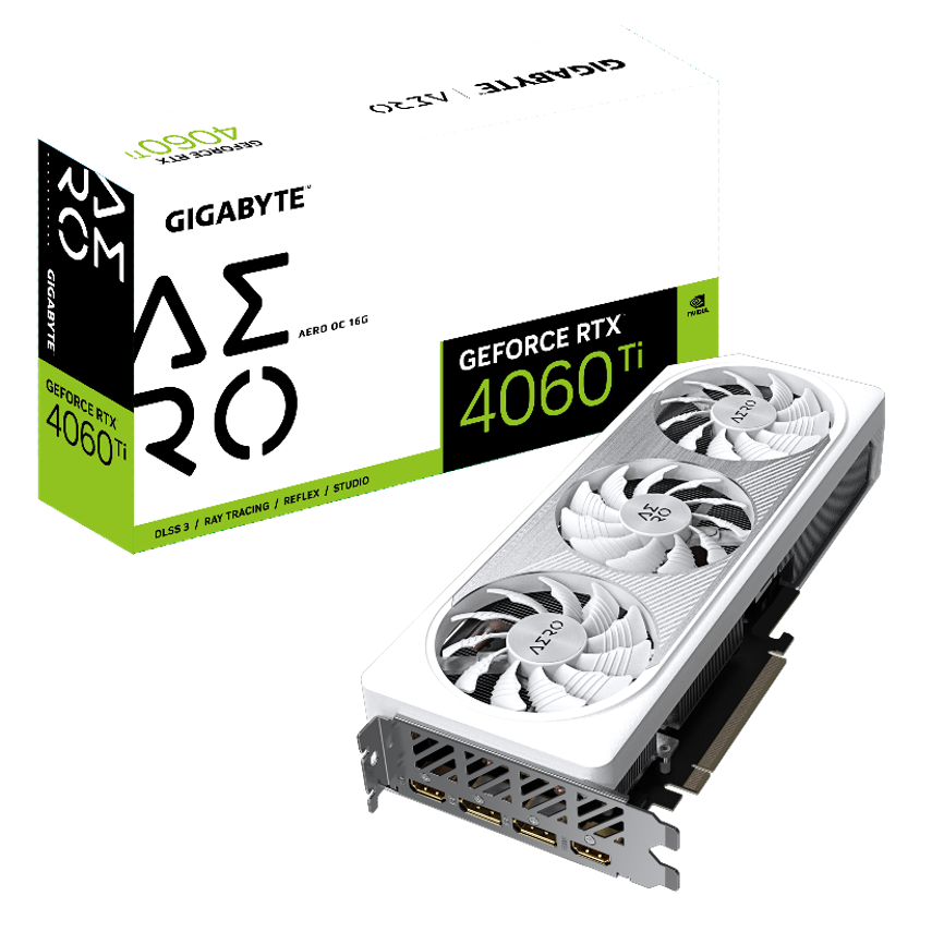 GIGABYTE GeForce RTX 4060Ti AERO OC 16GB GDDR6 Grafikkarte 2xHDMI 2xDP