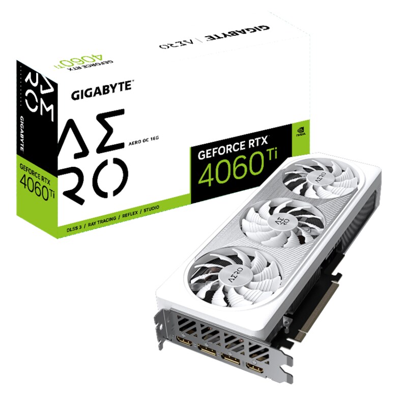 GIGABYTE GeForce RTX 4060Ti AERO OC 16GB GDDR6 Grafikkarte 2xHDMI 2xDP