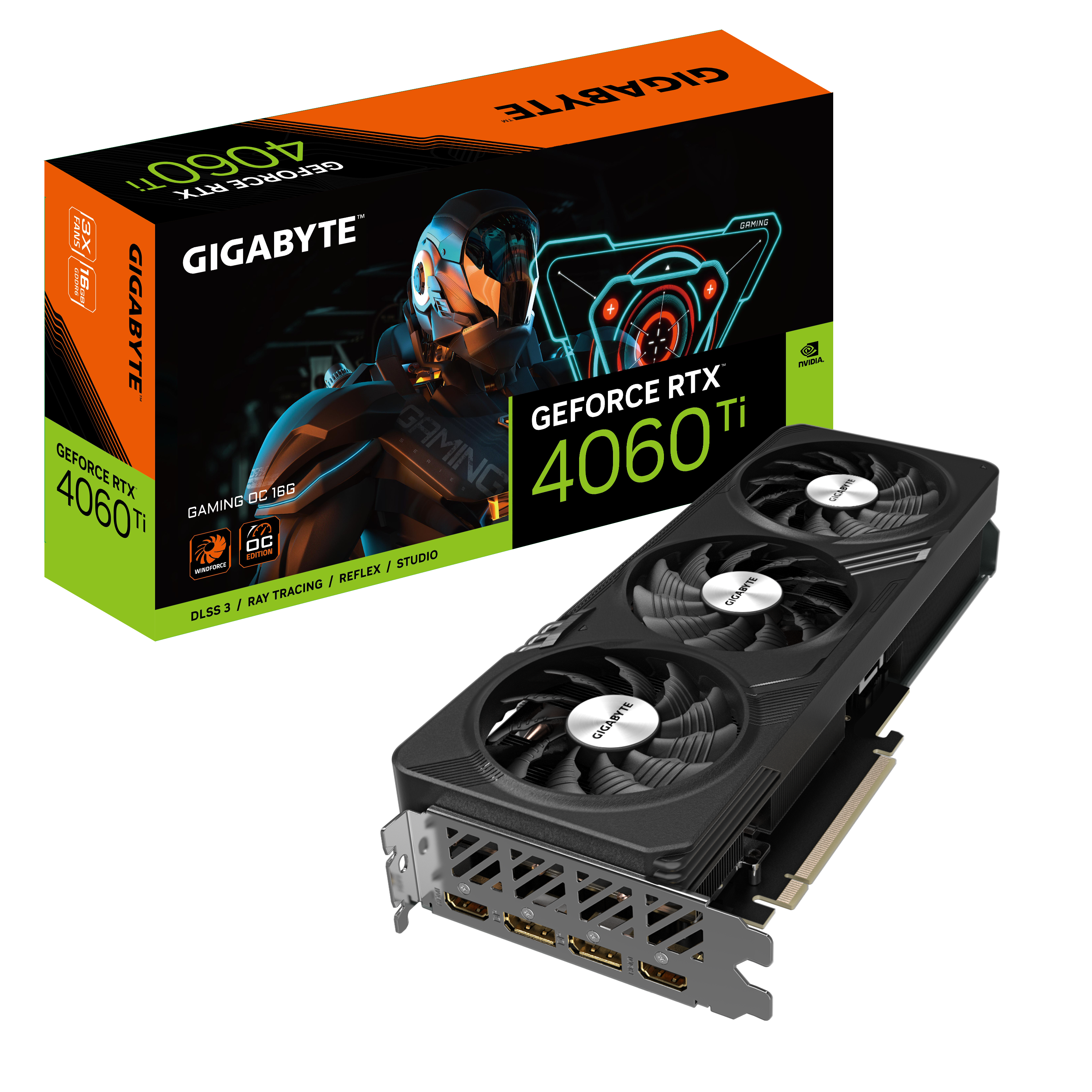 GIGABYTE GeForce RTX 4060Ti GAMING OC 16GB GDDR6 Grafikkarte 2xHDMI 2xDP