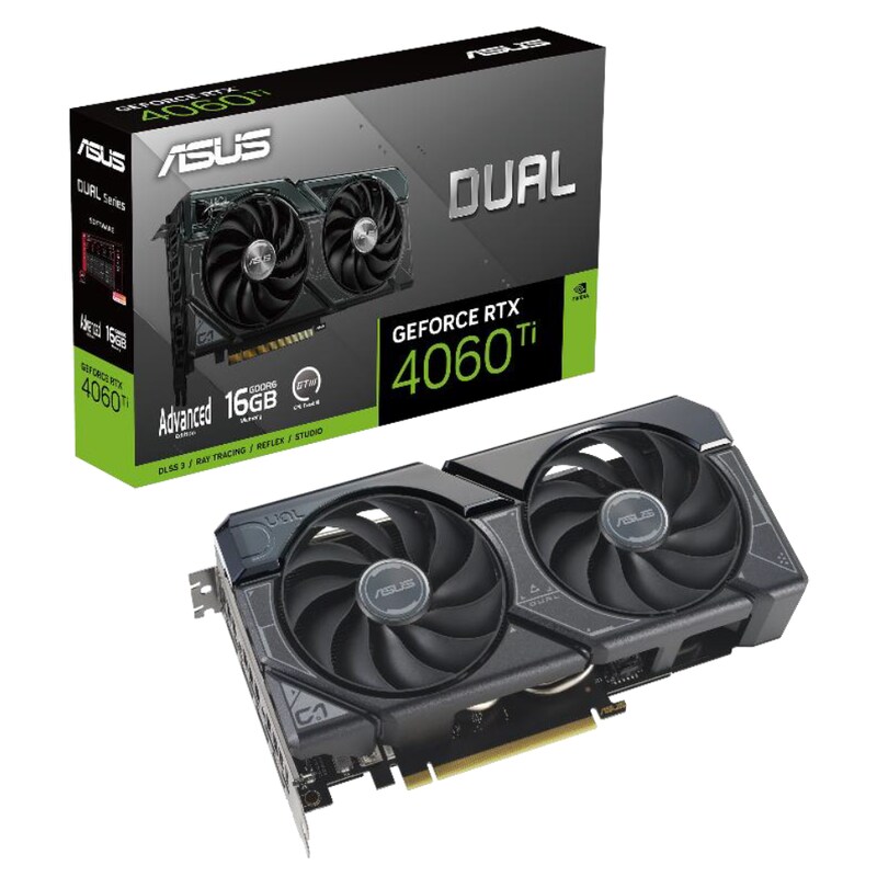 ASUS DUAL GeForce RTX 4060Ti Advanced Gaming Grafikkarte 16GB, 1xHDMI, 3xDP