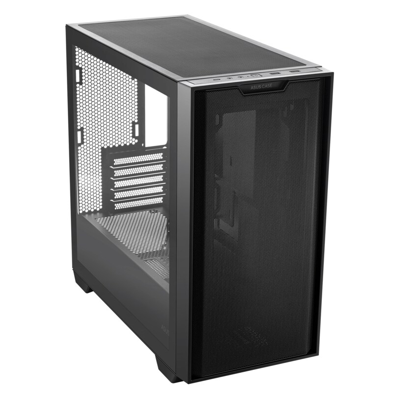 ASUS A21 Micro-ATX Gaming Gehäuse Gehäuse mit Seitenfenster schwarz