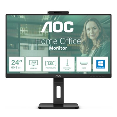 Web Cam günstig Kaufen-AOC 24P3CW 60,5cm (23,8") FHD IPS Monitor 16:9 HDMI/DP/USB-C PD65W 75Hz Webcam. AOC 24P3CW 60,5cm (23,8") FHD IPS Monitor 16:9 HDMI/DP/USB-C PD65W 75Hz Webcam <![CDATA[• Energieeffizienzklasse: E • Größe: 60,5 cm (23,8 Zoll) 16:9, Auflösung