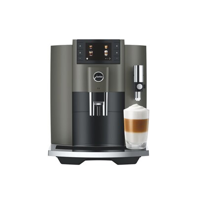 all in all in günstig Kaufen-JURA E8 Dark Inox (EC) Kaffeevollautomat. JURA E8 Dark Inox (EC) Kaffeevollautomat <![CDATA[• Farbiges LC-Display • Programmierung aller Kaffeespezialitäten • Milchschaumgetränke auf Knopfdruck • Kegelmahlwerk • Automatische Spül- und Reinigu