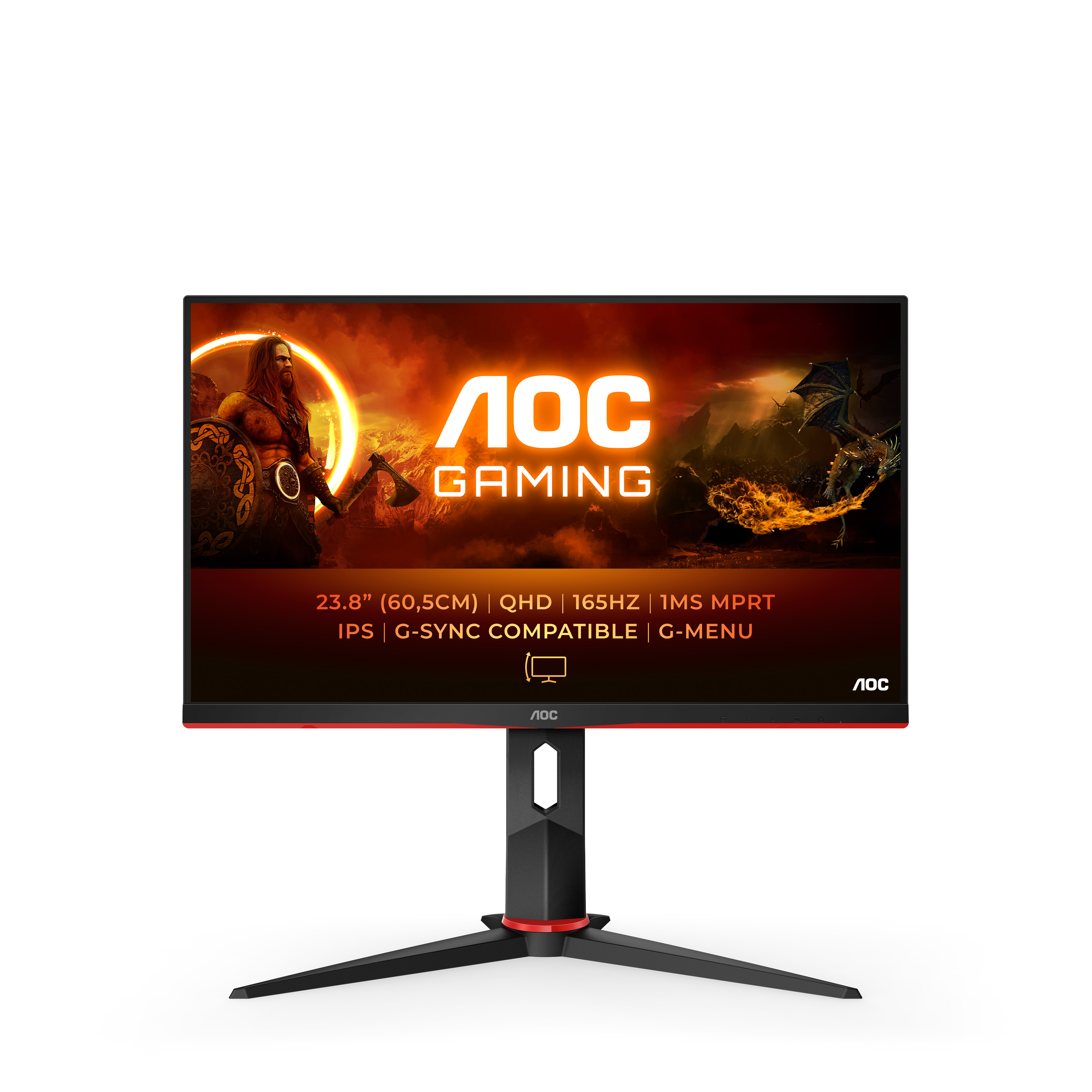 AOC Q24G2A 60,5cm (23,8&quot;) FHD IPS Gaming Monitor 16:9 HDMI/DP 165Hz 1ms FreeSync