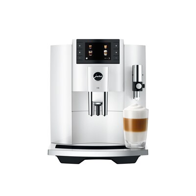 jura kaffee automat günstig Kaufen-JURA E8 Piano White (EC) Kaffeevollautomat. JURA E8 Piano White (EC) Kaffeevollautomat <![CDATA[• Farbiges LC-Display • Programmierung aller Kaffeespezialitäten • Milchschaumgetränke auf Knopfdruck • Kegelmahlwerk • Automatische Spül- und Rei