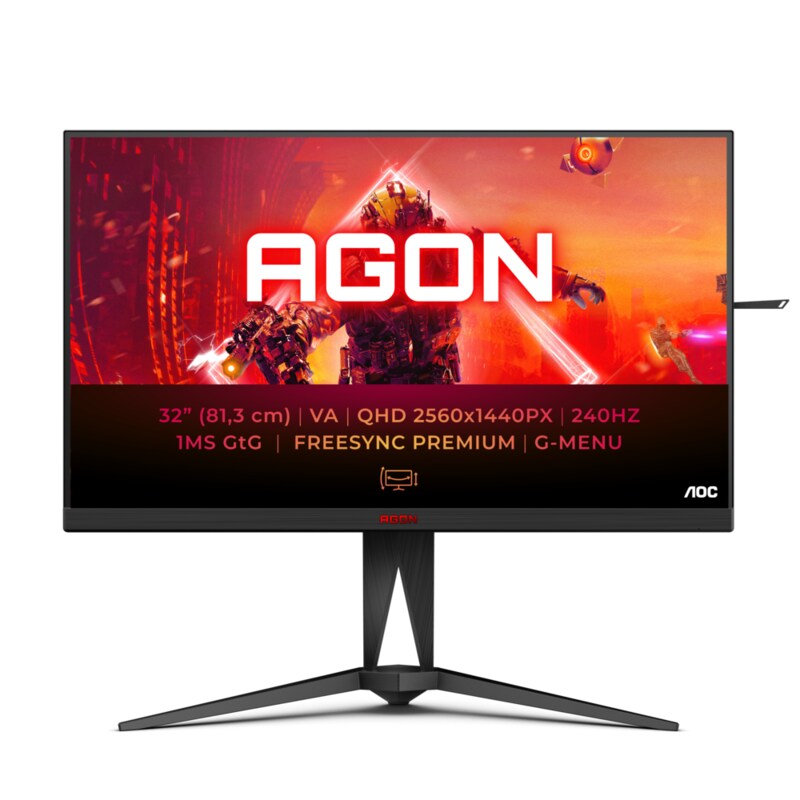 AOC AGON AG325QZN 80cm (31,5") QHD VA Gaming Monitor 16:9 HDMI/DP 240Hz 1ms Sync