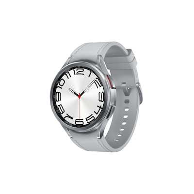 Play 3  günstig Kaufen-Samsung Galaxy Watch6 Classic SM-R960F 47mm Silver Smartwatch. Samsung Galaxy Watch6 Classic SM-R960F 47mm Silver Smartwatch <![CDATA[• 3,7 cm (1,5 Zoll) AMOLED Display • Edelstahl Gehäuse • Wasserfest: IP68 Wasserdichtigkeit: 5 ATM • Gehäusefar