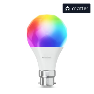 WiFi/Smart günstig Kaufen-Nanoleaf Essentials Matter Smart Bulb B22 LED-Leuchtmittel. Nanoleaf Essentials Matter Smart Bulb B22 LED-Leuchtmittel <![CDATA[• Austauschtype: LED-Lampe / Sockel: B22 / Lichtfarbe: RGBW • Leistung: 8,5 Watt • Energieeffizienzklasse: F • Gewichte