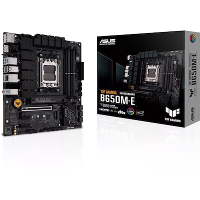 PC Ryzen günstig Kaufen-ASUS TUF B650M-E mATX Mainboard Sockel AM5 M.2/USB3.2 TypC/HDMI/DP. ASUS TUF B650M-E mATX Mainboard Sockel AM5 M.2/USB3.2 TypC/HDMI/DP <![CDATA[• mATX Mainboard mit Sockel AMD AM5 für AMD RYZEN 7000 Serie-CPU • AMD B650-Chipsatz, PCIe 4.0, Radeon Veg