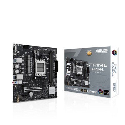 Ryzen 7 günstig Kaufen-ASUS PRIME A620M-E-CSM mATX Mainboard Sockel AM5 M.2/USB3.2/VGA/DP/HDMI. ASUS PRIME A620M-E-CSM mATX Mainboard Sockel AM5 M.2/USB3.2/VGA/DP/HDMI <![CDATA[• mATX Mainboard mit Sockel AMD AM5 für AMD RYZEN 7000 Serie-CPU • AMD A620-Chipsatz, Radeon Veg