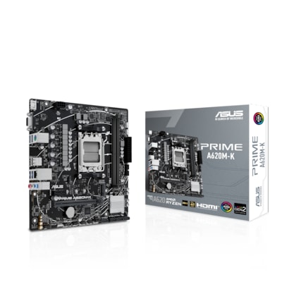 M5 Satz günstig Kaufen-ASUS PRIME A620M-K mATX Mainboard Sockel AM5 M.2/USB3.2/VGA/HDMI. ASUS PRIME A620M-K mATX Mainboard Sockel AM5 M.2/USB3.2/VGA/HDMI <![CDATA[• mATX Mainboard mit Sockel AMD AM5 für AMD RYZEN 7000 Serie-CPU • AMD A620-Chipsatz, Radeon Vega Grafik (Ryze
