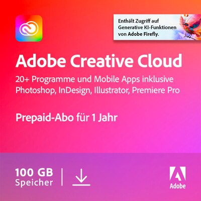 inkl.Tragetasche günstig Kaufen-Adobe Creative Cloud All Apps | Download & Produktschlüssel. Adobe Creative Cloud All Apps | Download & Produktschlüssel <![CDATA[• Beinhaltet alle Adobe-Apps von Photoshop bis After Effects • Inkl. Zugriff auf alle KI-Funktionen wie