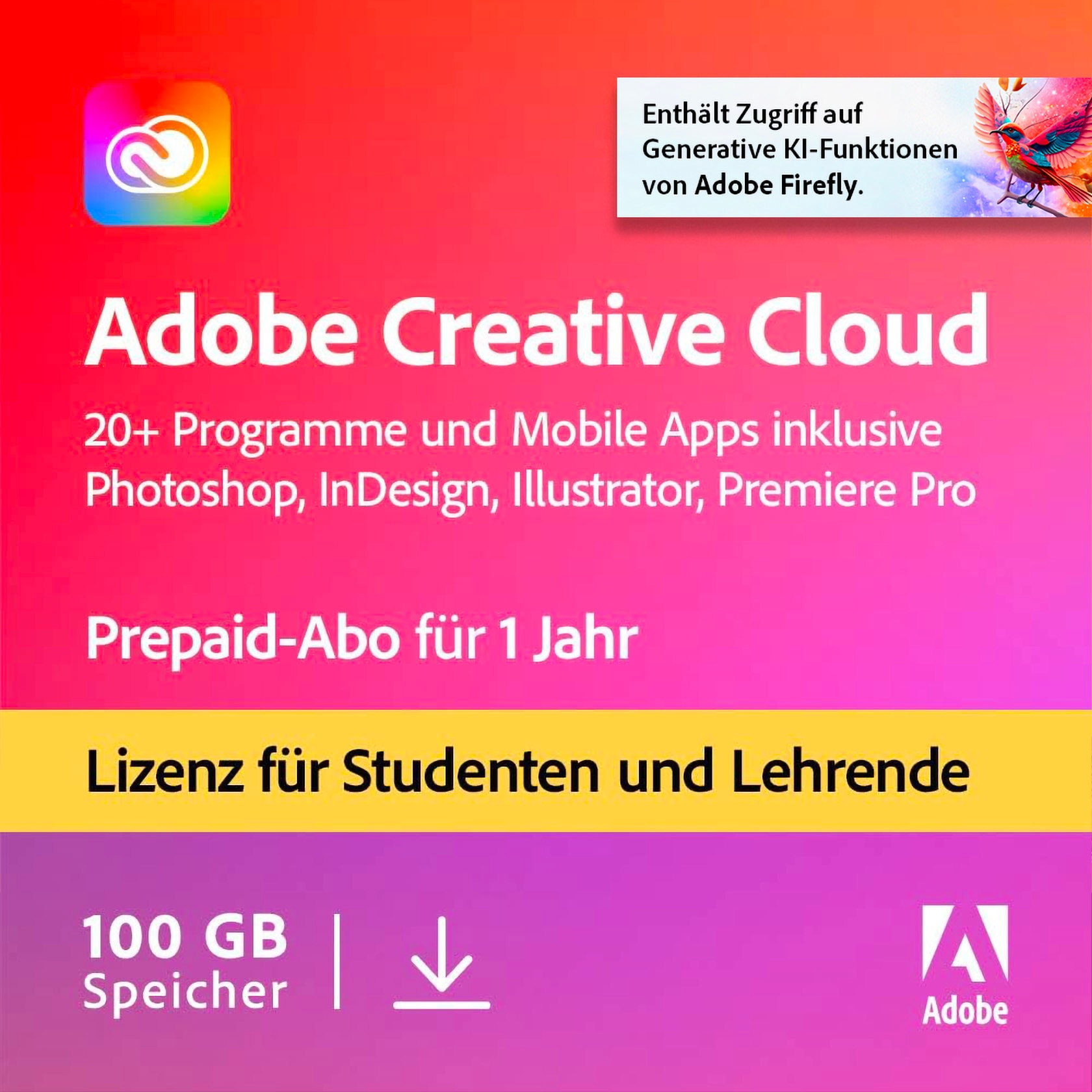 Adobe Creative Cloud All Apps | Studenten &amp;amp; Lehrer | Download &amp;amp; Produktschl&uuml;sse