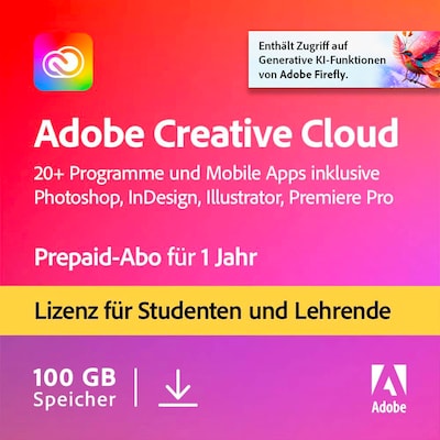 Lehrer günstig Kaufen-Adobe Creative Cloud All Apps | Studenten & Lehrer | Download & Produktschlüssel. Adobe Creative Cloud All Apps | Studenten & Lehrer | Download & Produktschlüssel <![CDATA[• Alle Adobe-Apps inkl. aller KI-Funktionen wie Generat