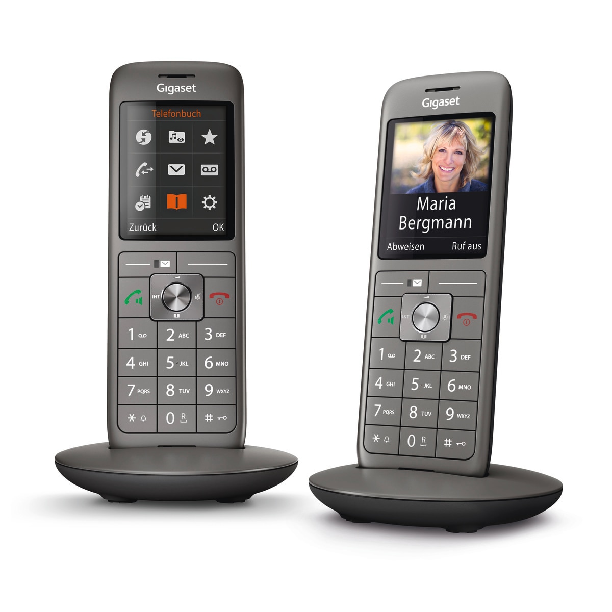 Gigaset CL660HX Duo 2x Universal Mobilteil DECT/-CAT-iq f&auml;hig schwarz/anthrazit