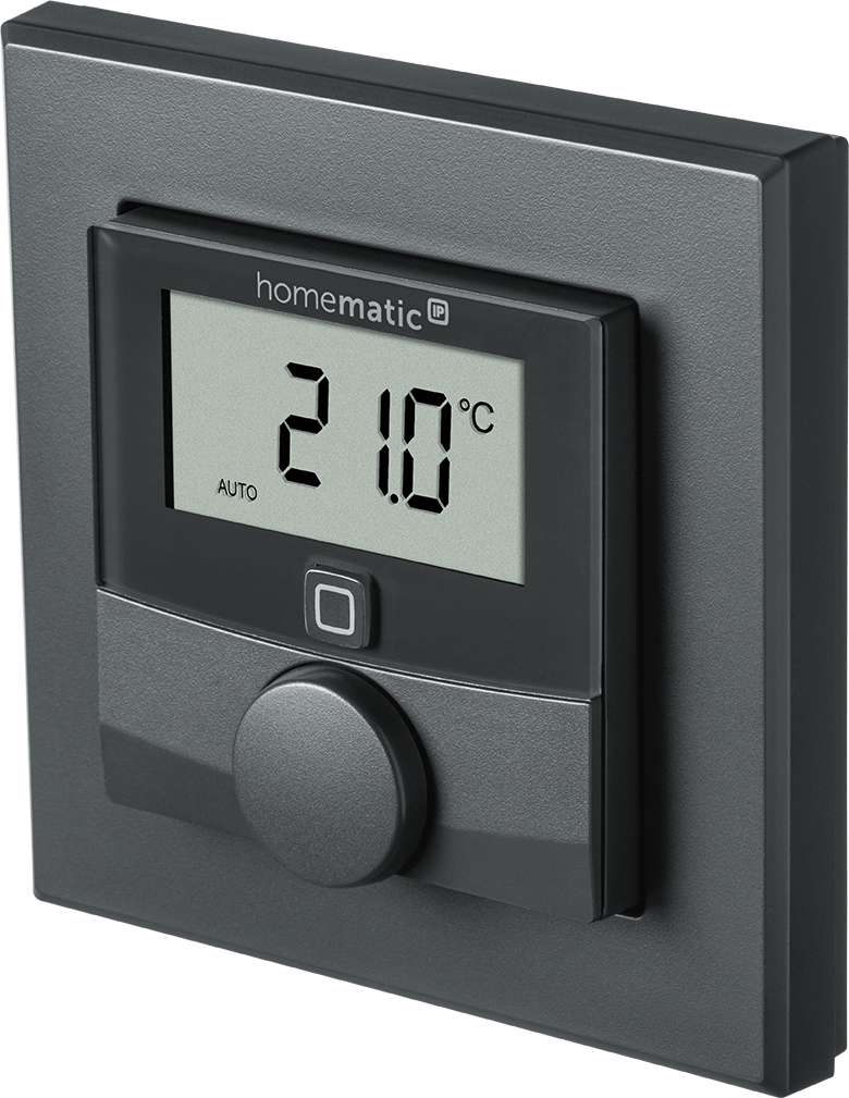 Homematic IP Wandthermostat mit Luftfeuchtigkeitssensor anthrazit HmIP-WTH-A