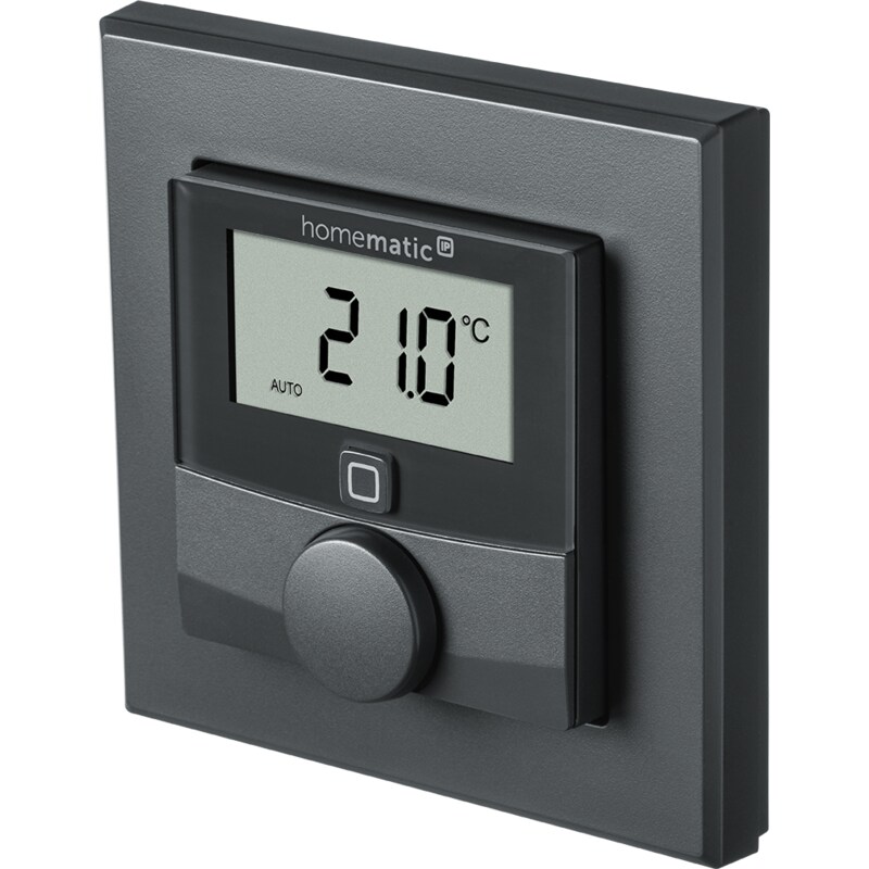 Homematic IP Wandthermostat mit Luftfeuchtigkeitssensor anthrazit HmIP-WTH-A