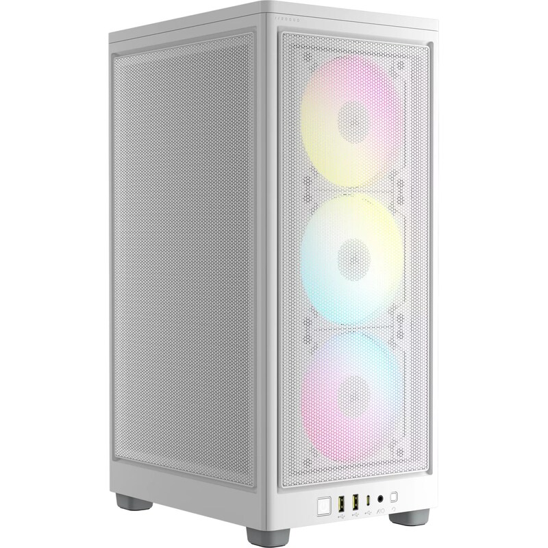 Corsair iCUE 2000D RGB Airflow weiß Mini Tower ITX Gaming Gehäuse