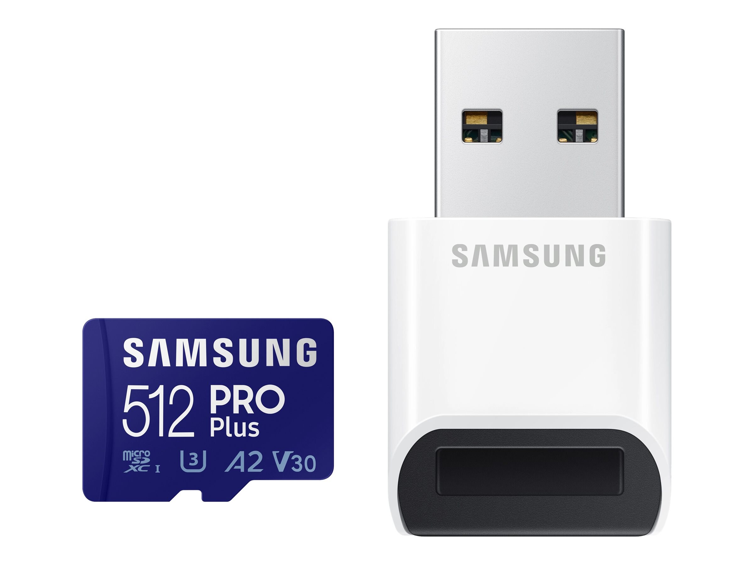 Samsung PRO Plus 512 GB microSDXC-Speicherkarte (2021) mit USB-Kartenleser