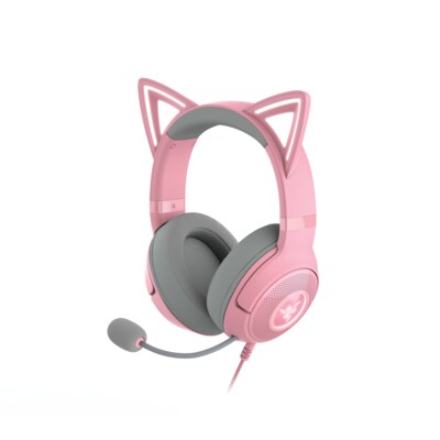 AMI KABEL günstig Kaufen-RAZER Kraken Kitty V2 Kabelgebundenes RGB Headset - Quartz. RAZER Kraken Kitty V2 Kabelgebundenes RGB Headset - Quartz <![CDATA[• Reaktive Streaming-Beleuchtung • Razer™ HyperClear Kardioiden-Mikrofon • Feste Kätzchenohren • Razer Chroma™ RGB