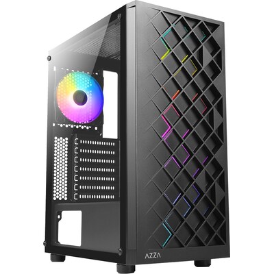 Gaming 2 günstig Kaufen-AZZA Spectra Black ATX Gaming Tower, RGB Beleuchtung, Glasfenster. AZZA Spectra Black ATX Gaming Tower, RGB Beleuchtung, Glasfenster <![CDATA[• Einzigartiges Design für Individualisten • Grafikkartenlänge: max. 290mm • 1x 3.5