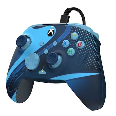 PDP Gaming Controller für Xbox Series X|S, Xbox One und PC | Blue Tide Rematch Glow