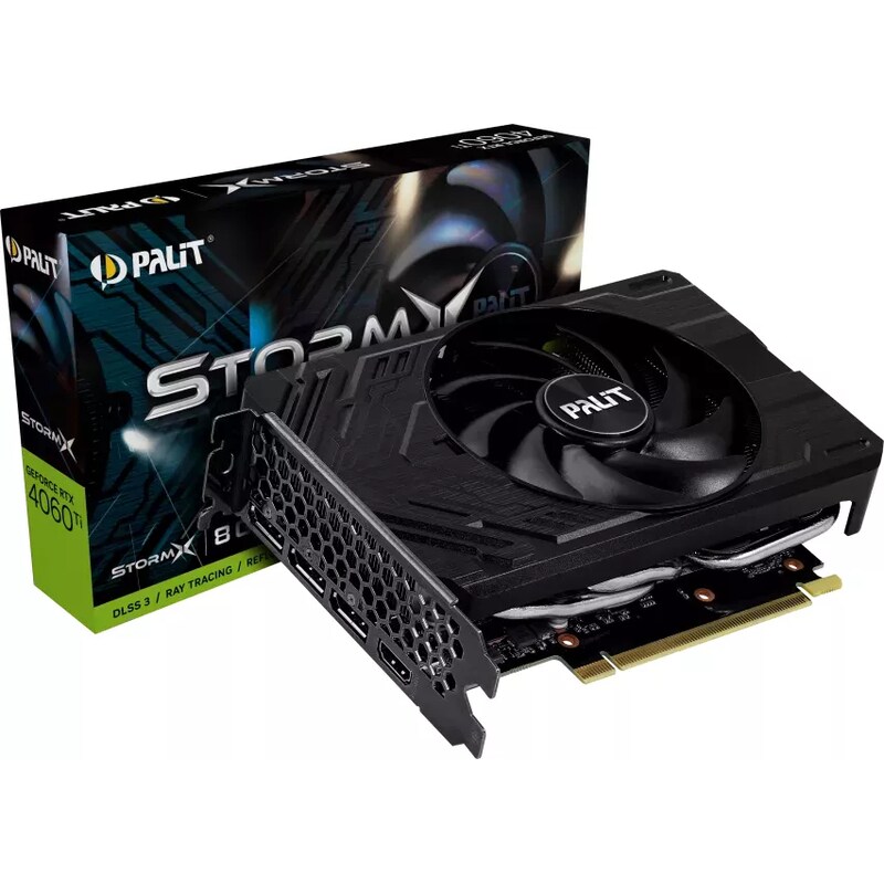 PALIT GeForce RTX 4060Ti StormX 8GB GDDR6 Grafikkarte 3x DP 1x HDMI