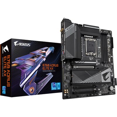 Elite günstig Kaufen-GIGABYTE B760 AORUS ELITE AX ATX Mainboard Sockel 1700 M.2/HDMI/DP/WIFI/BT. GIGABYTE B760 AORUS ELITE AX ATX Mainboard Sockel 1700 M.2/HDMI/DP/WIFI/BT <![CDATA[• ATX Mainboard mit Sockel Intel 1700 für Intel Core 13. Generation-CPU • Intel B760-Chips