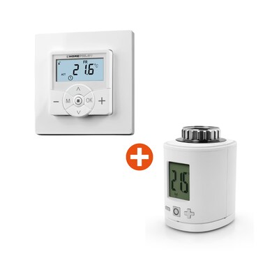 Thermostat  günstig Kaufen-Homepilot Set Raumthermostat smart & Heizkörper-Thermostat smart. Homepilot Set Raumthermostat smart & Heizkörper-Thermostat smart <![CDATA[• für Fußbodenheizung oder Elektroheizung • Ansteuerung von smarten Heizkörperthermostaten