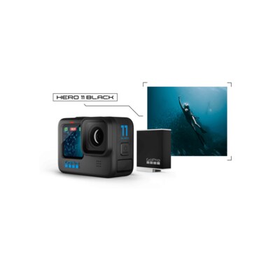 ich Dich günstig Kaufen-GoPro Hero 11 Black 5,3K60/4K120-Action Cam wasserdicht Sprachsteuerung. GoPro Hero 11 Black 5,3K60/4K120-Action Cam wasserdicht Sprachsteuerung <![CDATA[• Actioncam, Staub-/Spritzwasserschutz, Wasserdicht • Video: 5K Videoaufnahme (5.312 x 4.648 Pixe