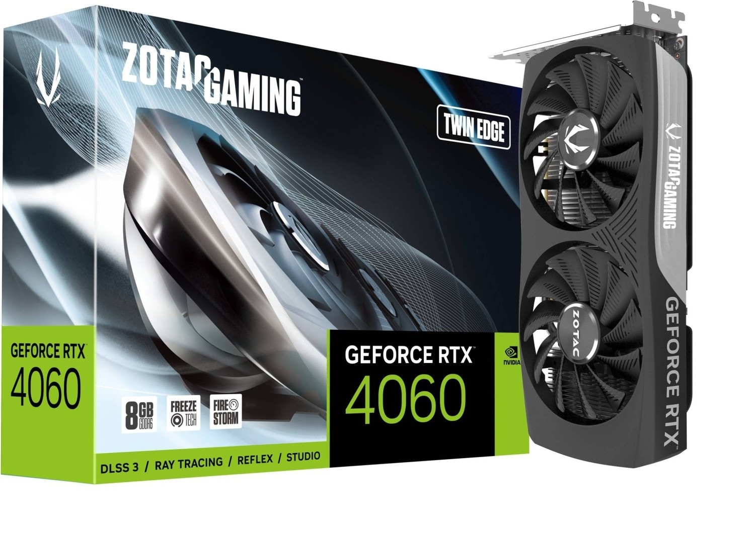 ZOTAC GAMING GeForce RTX 4060 TwinEdge OC 8GB GDDR6 Grafikkarte 3xDP/HDMI