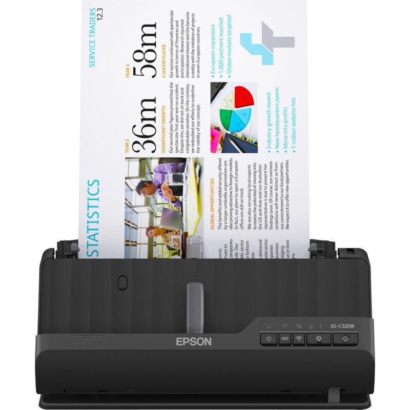 Technik günstig Kaufen-EPSON WorkForce ES-C320W Dokumentenscanner USB WLAN. EPSON WorkForce ES-C320W Dokumentenscanner USB WLAN <![CDATA[• Einzelblattscanner DIN A4 • 600dpi, 30 bit Farbtiefe, Duplexscan • ReadyScan LED Technik • für Windows 7 / 8 / 10 / 11, Server, Mac • 20 Bl