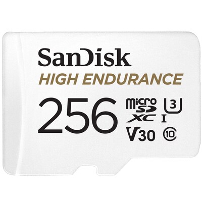 256 x günstig Kaufen-SanDisk High Endurance microSDXC 256 GB Speicherkarte Kit. SanDisk High Endurance microSDXC 256 GB Speicherkarte Kit <![CDATA[• Speichertyp: microSDXC (UHS-I) inklusive SD-Adapter • Speicherkapazität: 256 GB • Geschwindigkeitsklasse: Cl10, U3, V30 