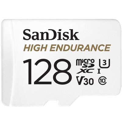 Klasse E günstig Kaufen-SanDisk High Endurance microSDXC 128 GB Speicherkarte Kit. SanDisk High Endurance microSDXC 128 GB Speicherkarte Kit <![CDATA[• Speichertyp: microSDXC (UHS-I) inklusive SD-Adapter • Speicherkapazität: 128 GB • Geschwindigkeitsklasse: Cl10, U3, V30 