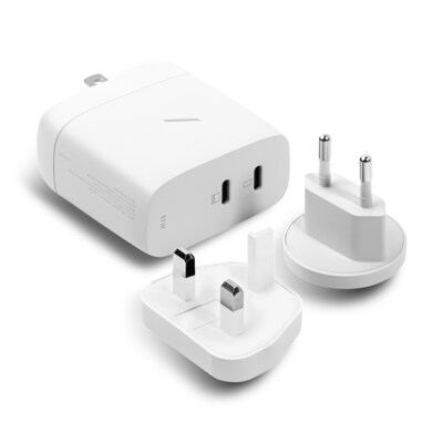 USB zu günstig Kaufen-Native Union 67W Dual USB-C Fast GaN PD Wall Charger Weiß. Native Union 67W Dual USB-C Fast GaN PD Wall Charger Weiß <![CDATA[• Universelles, hochleistungsfähiges Ladegerät zum Laden vonbis zu 67W • Ausgestattet mit innovativer Galliumnitr