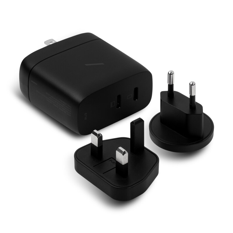 Native Union 67W Dual USB-C Fast GaN PD Wall Charger Schwarz