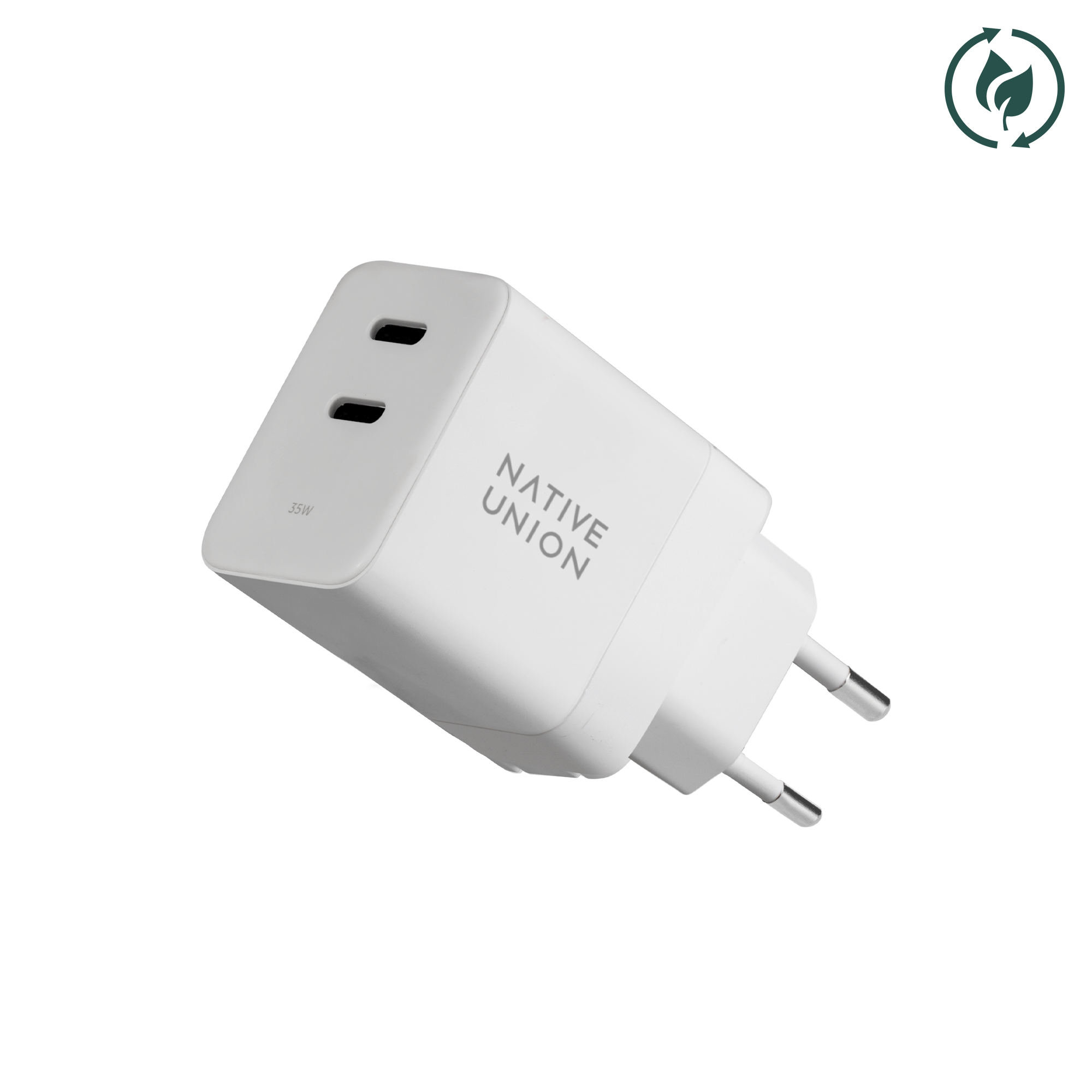 Native Union 35W Dual USB-C Fast GaN PD Wall Charger Schwarz