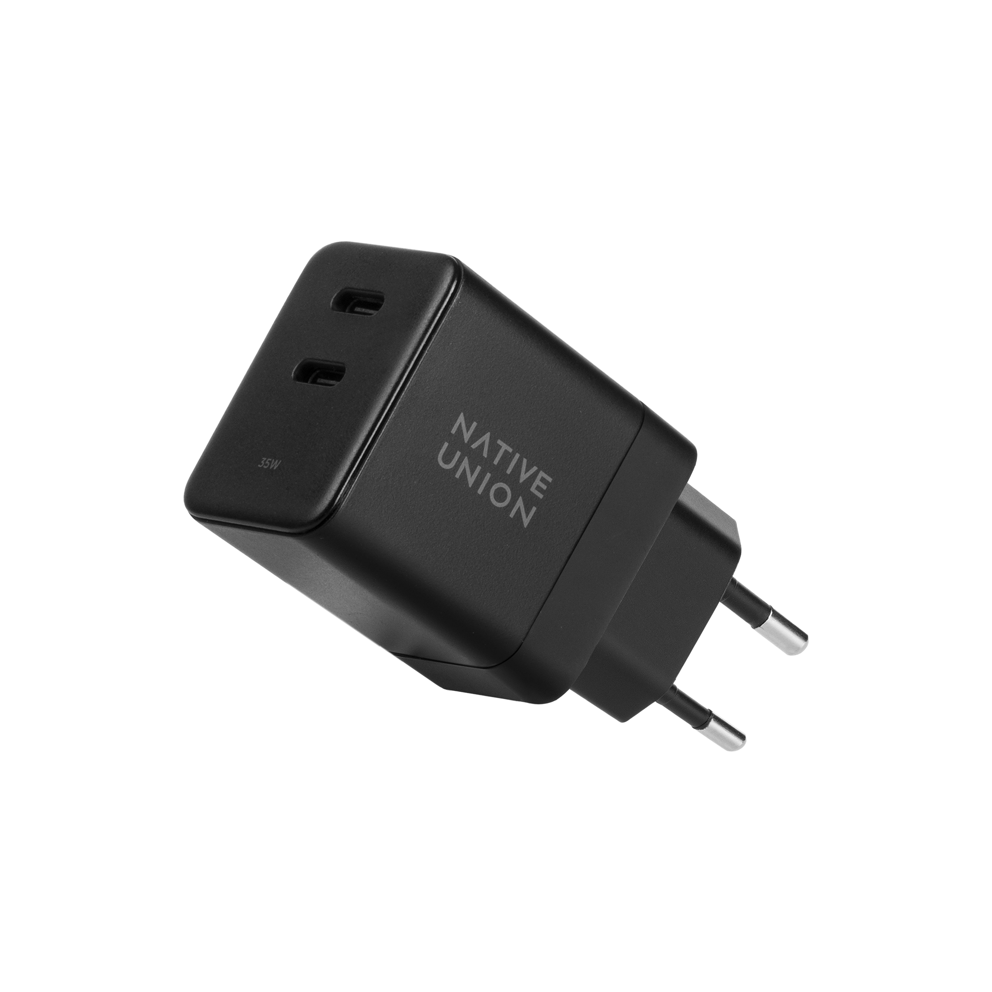 Native Union 35W Dual USB-C Fast GaN PD Wall Charger Schwarz