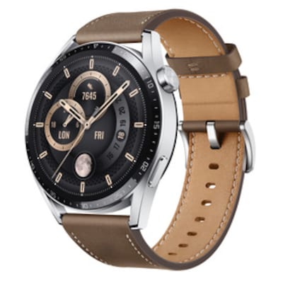 Tage  günstig Kaufen-Huawei Watch GT 3 Smartwatch 46mm (Jupiter B29S) Stainless Steel, Leather. Huawei Watch GT 3 Smartwatch 46mm (Jupiter B29S) Stainless Steel, Leather <![CDATA[• 3,63 cm (1,43 Zoll) AMOLED Displayn • 14 Tage Akkulaufzeitn • Edelstahl Gehäuse n • Wa