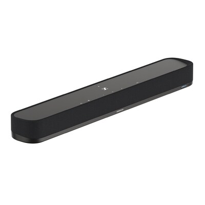 IN ONE günstig Kaufen-Sennheiser AMBEO Soundbar | Mini, schwarz. Sennheiser AMBEO Soundbar | Mini, schwarz <![CDATA[• Einzel-Soundbar mit Bluetooth® Technologie • Ultimativ immersiver Sound in einem extrem kompakten Gerät • Leistungsstarke adaptive Audiofunktionen • 