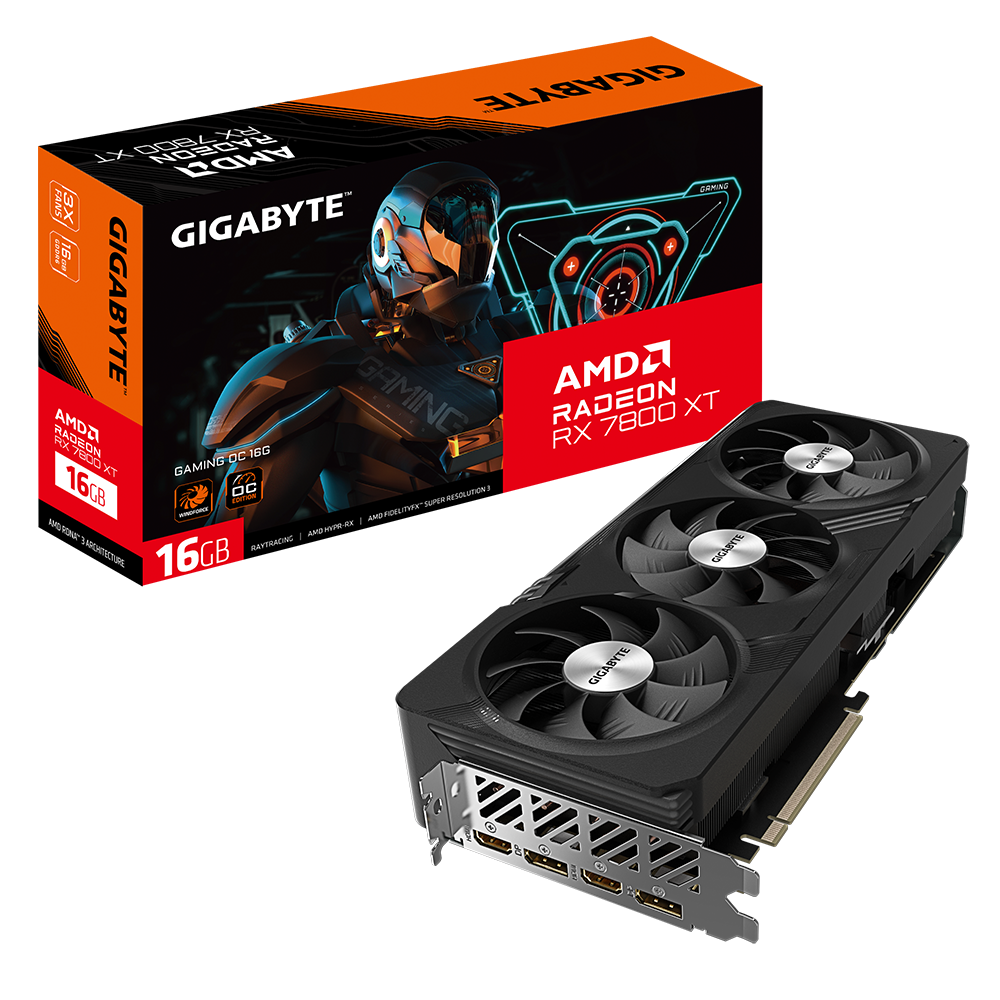 GIGABYTE AMD Radeon RX 7800 XT Gaming OC 16GB GDDR6 Grafikkarte 2xHDMI/2xDP