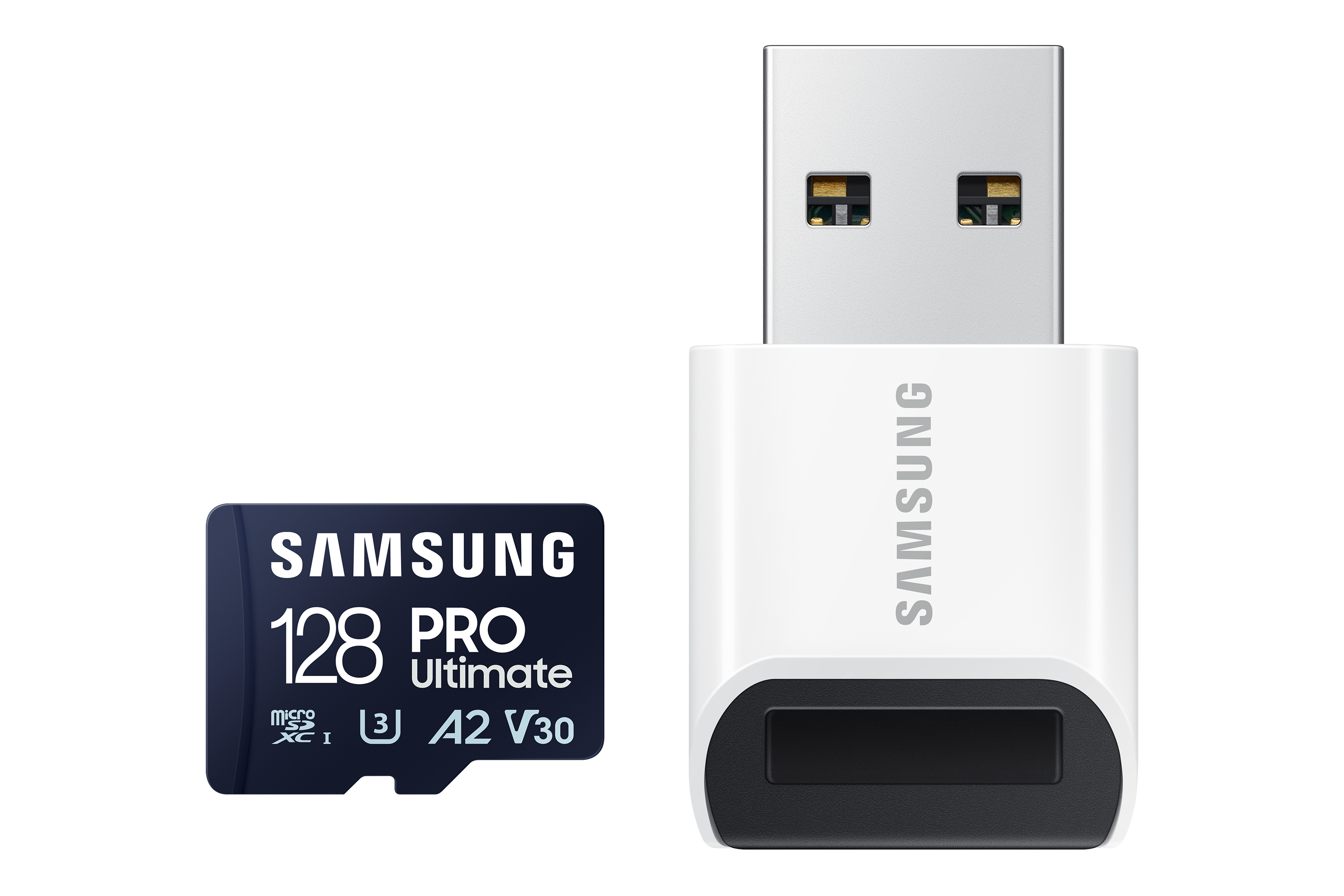 Samsung PRO Ultimate 128 GB microSD-Speicherkarte mit USB-Kartenleser