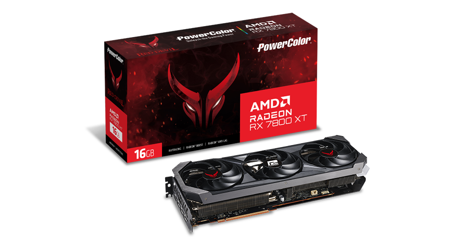 POWERCOLOR AMD Radeon RX 7800 XT RED DEVIL 16GB GDDR6 Grafikkarte HDMI/3xDP