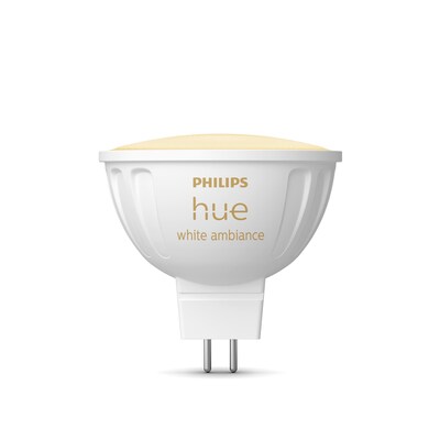 WH 6 günstig Kaufen-Philips Hue White Ambiance MR16 LED-Lampe 400lm, Einzelpack. Philips Hue White Ambiance MR16 LED-Lampe 400lm, Einzelpack <![CDATA[• Austauschtype: LED-Lampe / Sockel: GU5.3 / Lichtfarbe: neutralweiß • Energieeffizienzklasse: G • Amazon Alexa - Appl