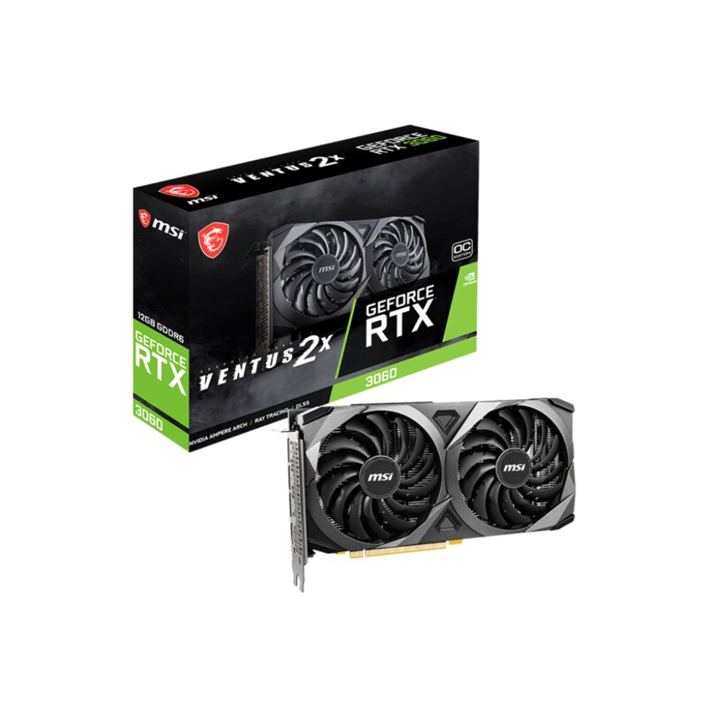 MSI GeForce RTX 3060 VENTUS 2X OC 8GB Gaming Grafikkarte  HDMI, 3x DP