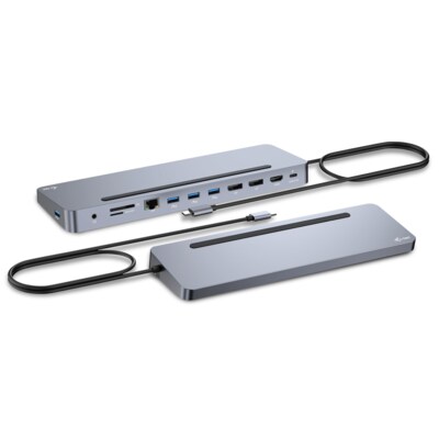 Display USB günstig Kaufen-i-tec USB-C Metal Ergonomic 3x 4K Display Docking Station + PD 100W. i-tec USB-C Metal Ergonomic 3x 4K Display Docking Station + PD 100W <![CDATA[• Anschluss von bis zu 3 externen Monitoren • Power delivery: bis zu 100 W • SD-Steckplatz ermöglicht 