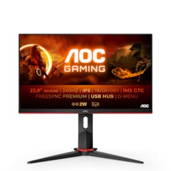 AOC 24G2ZU 60,4cm (23,8&quot;) Full HD Gaming Monitor HDMI/DP FreeSync 240Hz 0,5ms HV