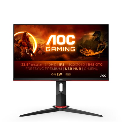 AOC Monitor günstig Kaufen-AOC 24G2ZU 60,4cm (23,8") Full HD Gaming Monitor HDMI/DP FreeSync 240Hz 0,5ms HV. AOC 24G2ZU 60,4cm (23,8") Full HD Gaming Monitor HDMI/DP FreeSync 240Hz 0,5ms HV <![CDATA[• Energieeffizienzklasse: F • Größe: 60.4 cm(23,8 Zoll) 16:9, Auflös